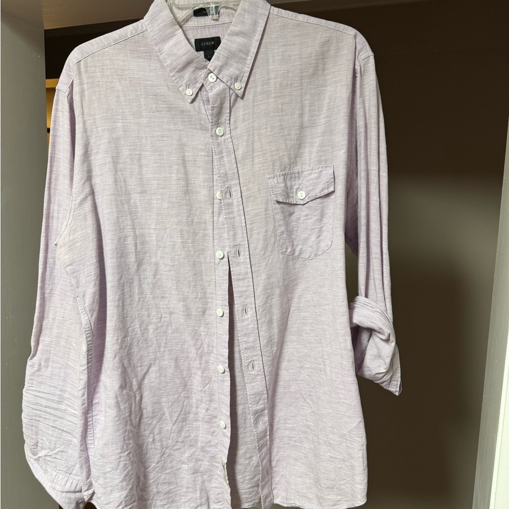 J Crew Lavender Linen Shirt